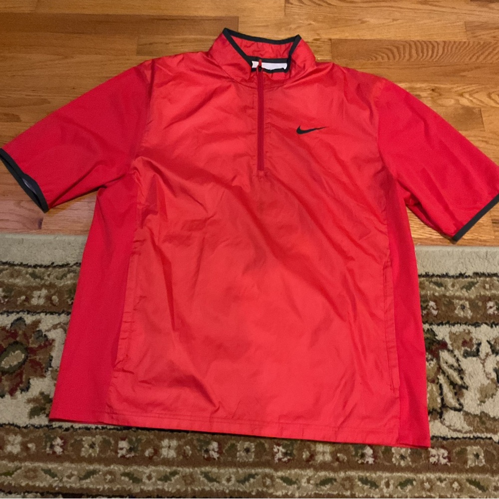 Nike Red Quarter-Zip Top with Black Trim